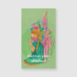 Gratidão Cresce Cartão Magnético De Abundância
