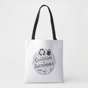 Gratidão é Tote Bag Sustentável - Vintage Chalkb