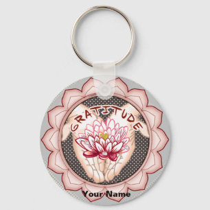 Gratidão Lotus chaveiro