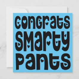 Gratos Smarty Pants Texto Corações Exam Azul