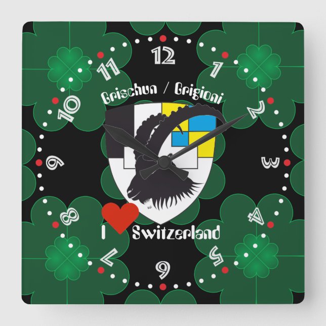 Graubünden Grischun Grigioni Suíça Svizra relógio (Frente)