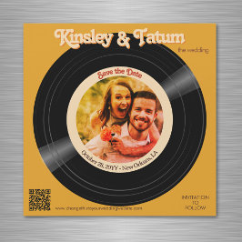 Gravar Imagem de Foto Salvar a Data QR Groovy Brow