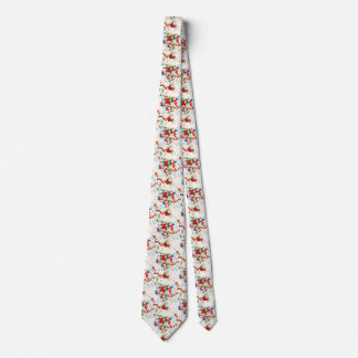 GRAVATA 和柄の着物、鶴、白と青と赤、シームレス柄