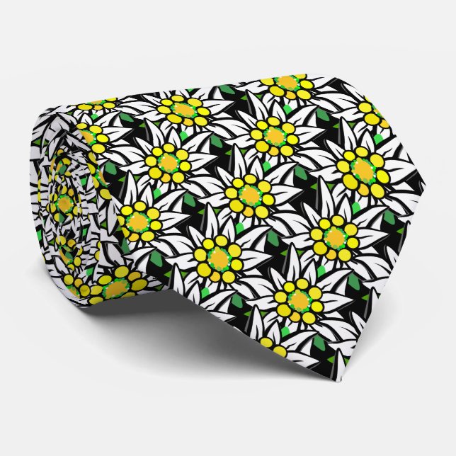 Gravata 1000 Edelweiss a preto (Rolled)