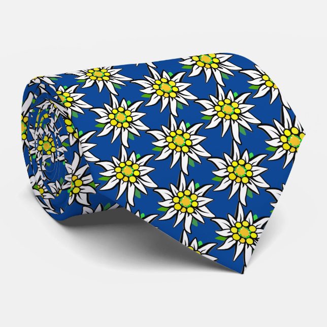Gravata 1000 Edelweiss em Azul Regal (Rolled)