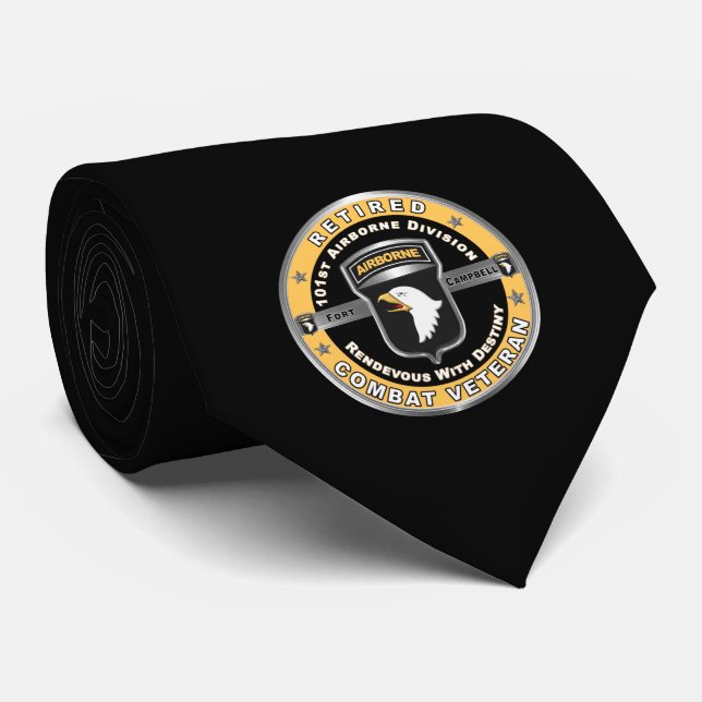 Gravata 101ª Divisão Aerotransportada APOSENTADA (Rolled)