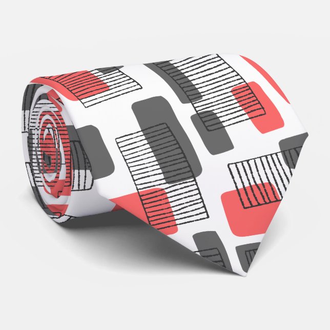 Gravata 251215 - Tropical Pink and Cinza (Rolled)