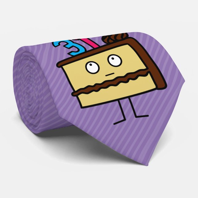 Gravata 3ø Bolo de aniversário com velas (Rolled)