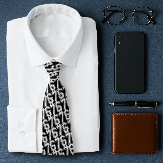 Gravata 67 Meme Funny Seis Sete General Alpha (Criador carregado)