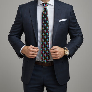 Gravata 67 Meme Sorvete Engraçado, 6 Sete Gen Alpha