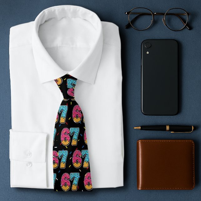 Gravata 67 Meme Sorvete Engraçado, 6 Sete Gen Alpha (Criador carregado)