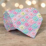 Gravata 70s Granny Square Crochet Necktie<br><div class="desc">This unique necktie features a vibrant 70s-inspired design, crafted with intricate granny square crochet. It's a bold and stylish statement piece, perfect for adding a touch of retro charm and handmade artistry to any outfit. The warm, inviting colors and textured pattern make it a conversation starter, suitable for both casual...</div>