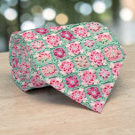 Gravata 70s Granny Square Crochet Necktie<br><div class="desc">This unique necktie features a vibrant 70s-inspired design, crafted with intricate granny square crochet. It's a bold and stylish statement piece, perfect for adding a touch of retro charm and handmade artistry to any outfit. The warm, inviting colors and textured pattern make it a conversation starter, suitable for both casual...</div>