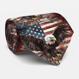 Gravata A bandeira americana e a águia americana