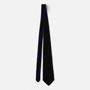 Gravata A linha azul-fina simbólica em preto