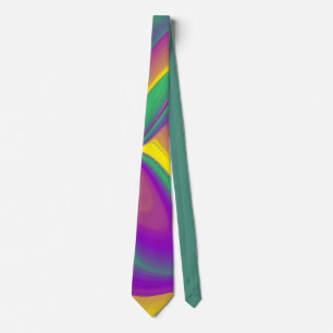 Gravata A Mágica das Cores, Abstrato 3D Rainbowart