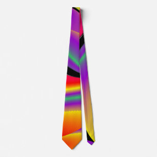 Gravata A Mágica das Cores, Abstrato 3D Rainbowart