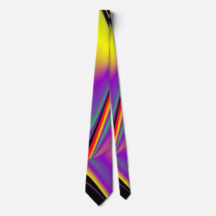 Gravata A Mágica das Cores, Abstrato 3D Rainbowart