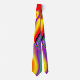 Gravata A Mágica das Cores, Abstrato 3D Rainbowart