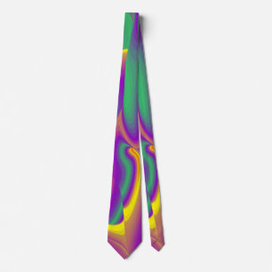 Gravata A Mágica das Cores, Abstrato 3D Rainbowart