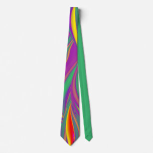 Gravata A Mágica das Cores, Abstrato 3D Rainbowart