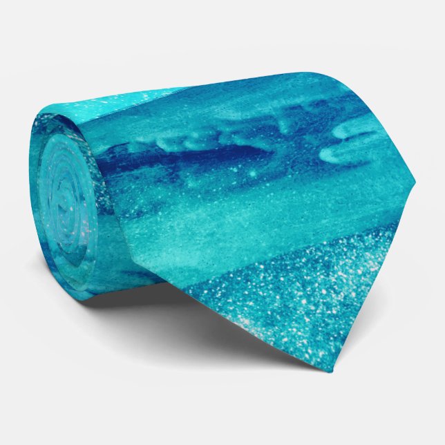 Gravata A praia azul faz ondas marítimas náuticas (Rolled)