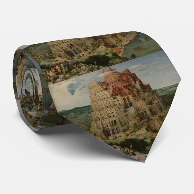 Gravata A torre de Babel por Pieter Bruegel (Rolled)