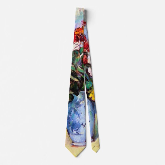 Gravata A vida com flores em um vaso, Paul Cezanne (Frente)