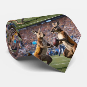 Gravata "Abaixo Em Ação: Kangaroos Jogando Regras Aussie