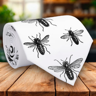 Gravata Abelha de rainha do vintage & ilustração de