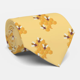 Gravata Abelhas de mel e Design de mel