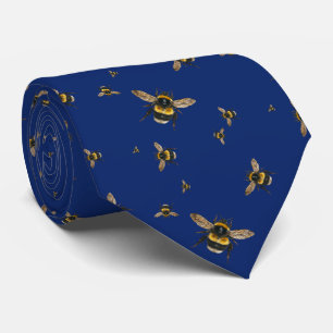 Gravata Abelhas voadoras Marinho azul-padrão