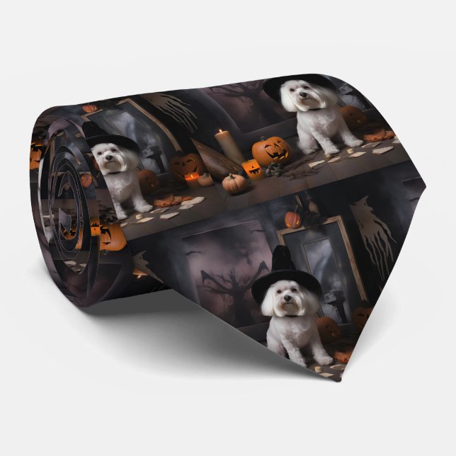 Gravata Abóboras Maltesas de Halloween Assustadoras (Rolled)