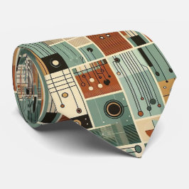 Gravata Abstract Circuit Board - Retro Mid Century Modern 