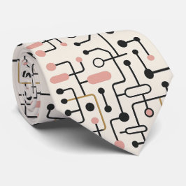 Gravata Abstract Circuit Board - Retro Mid Century Modern 