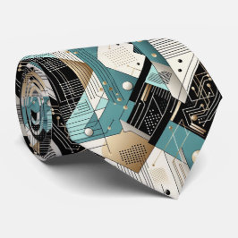Gravata Abstract Circuit Board - Retro Mid Century Modern 