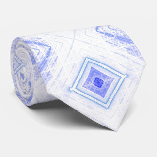 Gravata Abstract Diamond Light Blue Fractal Pattern