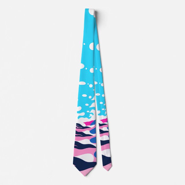 Gravata Abstract Dream Wave – Vibrant Surreal Flow (Frente)