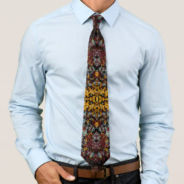 Gravata Abstract Graffiti Splatter Painting Art On Black