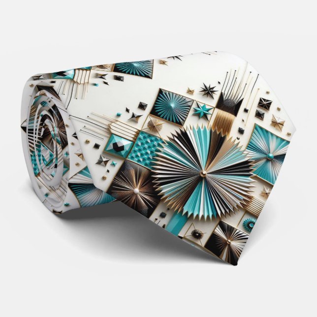 Gravata Abstract Mid Century Modern Starburst DIamond (Rolled)