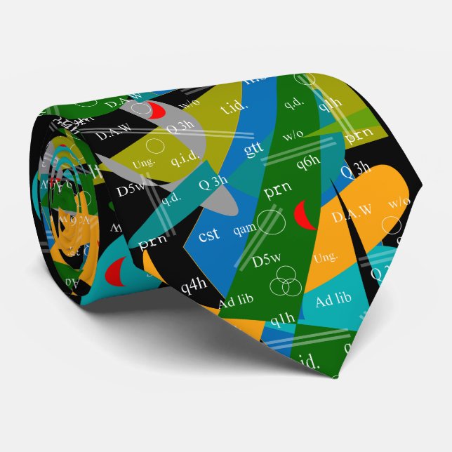 Gravata Abstrato artística 19 do laço das abreviaturas do (Rolled)