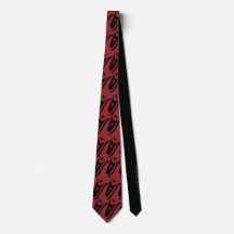Abstrato Black & Red Formline Tie