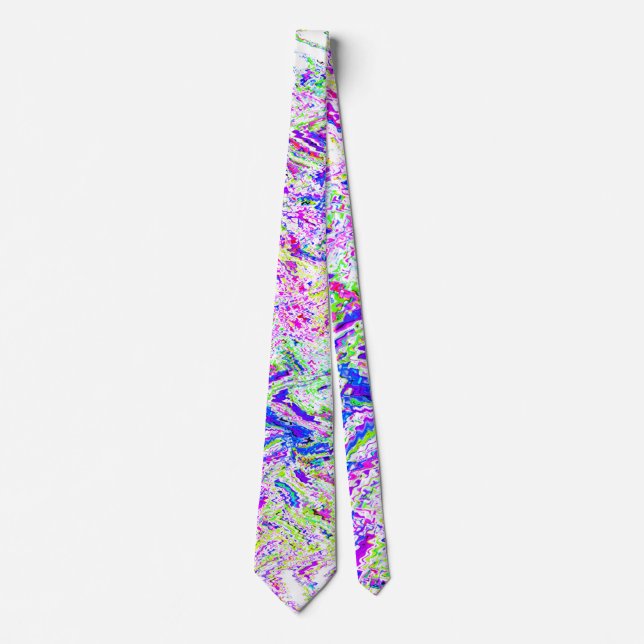 Gravata Abstrato Bright Multicolor Swirl Pattern Gift 2023 (Frente)
