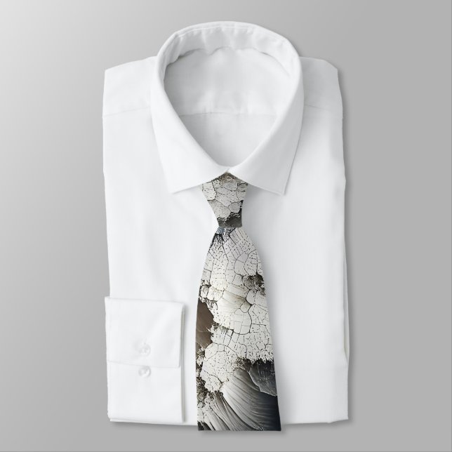 Gravata Abstrato de Contemporâneo de Coletor Texturado (Amarrado)