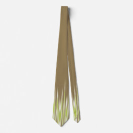 Gravata Abstrato de Fogo e Chuva Zig Zag Khaki