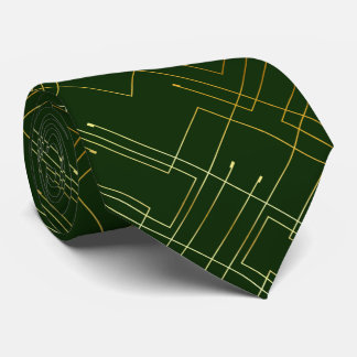 Gravata Abstrato Gold Foil Neck