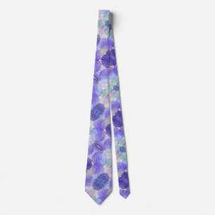 Gravata Abstrato Lavanda Purple N Verde Floral