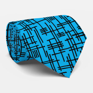 Gravata Abstrato Linhas 120923 - Preto no céu azul