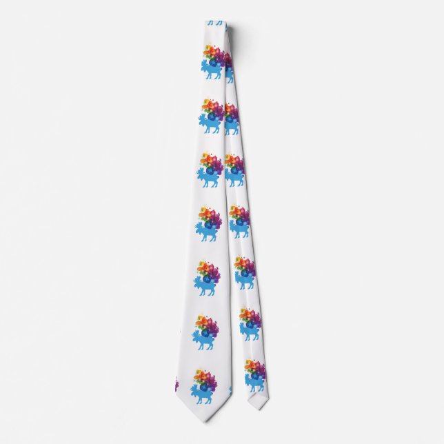 Gravata Abstrato Moose Tie (Frente)
