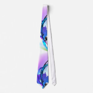 Gravata Abstrato Morning Glory Paint Splatters
